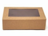 Pudełko papierowe czarnne SUSHI 320/320/50 klejone+okno A'50