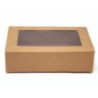 Pudełko papierowe brązowe SUSHI 320/320/50 klejone+okno A'50 PAK-POL