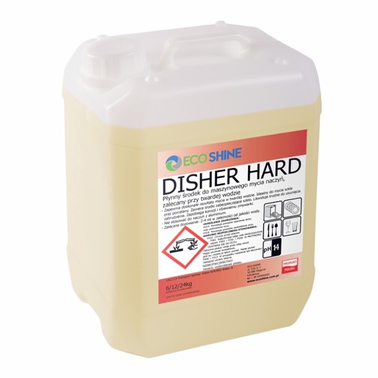 DISHER HARD 12 KG preparat do maszynowego mycia naczyń przy bardzo twardej wodzie
