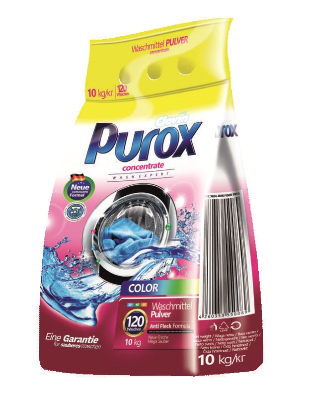 Proszek do prania PUROX Color 10kg folia