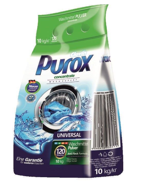 Proszek do prania PUROX Universal 10kg folia
