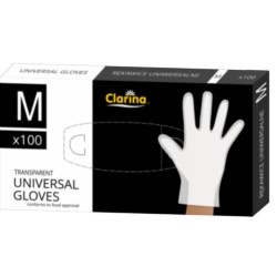 Rękawice polimerowe L CLARINA 100szt/op