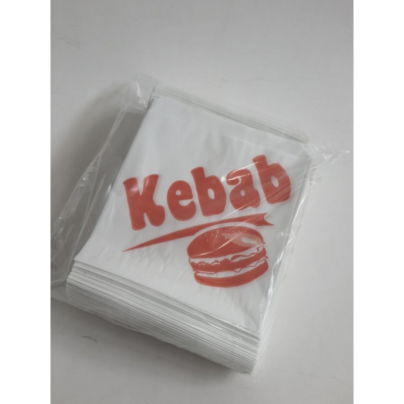 Kebab papie biały,nadruk. 500szt/op
