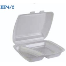 Pojemnik EPS obiadowy II  biały 125szt HP4/2 (2/kart)